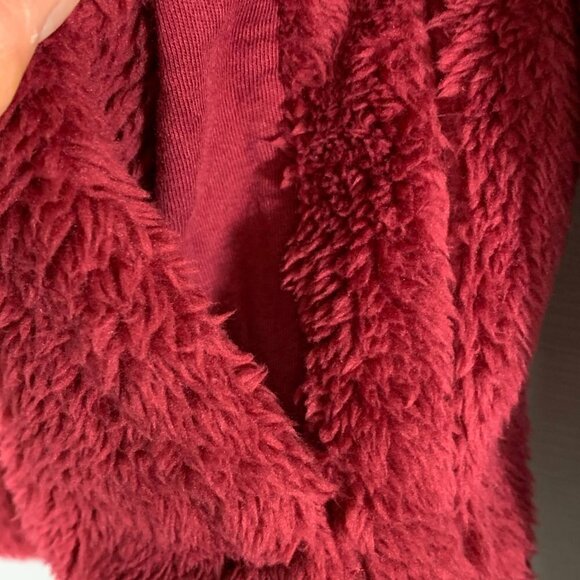 PINK Victorias Secret Sweatshirt Womens XS Fuzzy Fleece 1/4 Zip Pullover Pockets - Picture 7 of 10